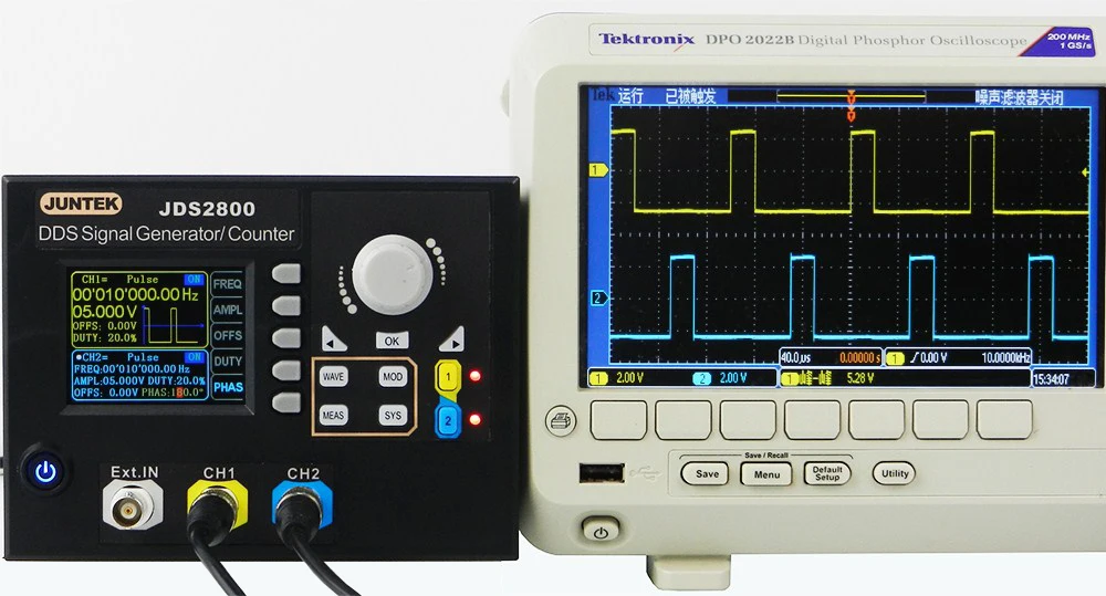 JUNTEK JDS2800-60M 60 МГц генератор сигналов цифровой контроль двухканальный DDS функция генератор сигналов частотомер произвольный