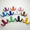 Colorful Hooks Decorative Hangers Coat Hangers Hooks Hook Wall Towel Hanger Double Hooks Red Purple White Black Orange Blue ► Photo 1/6