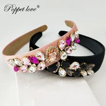 Pink Crystal Headbands Wedding Hair Accessories Bridal Pearl Headband Hair Band Handmade Bridal Head Jewelry