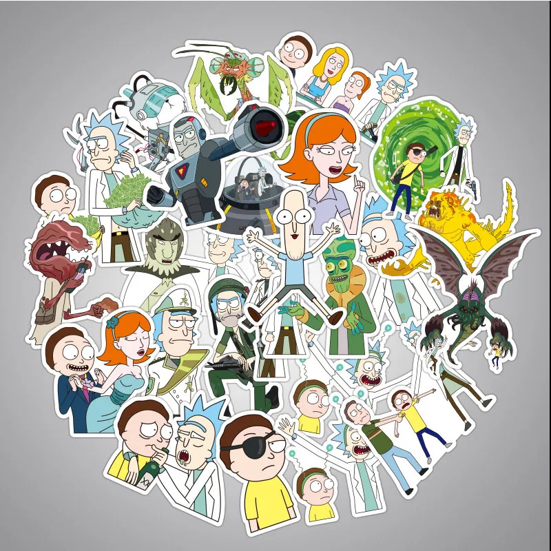 

45/60pcs Sticker Decal Skateboard Doodle Sticker Toy Stickers Do Not Repeat Personalized Leaflet Carmotorcycle Graffiti Sticker