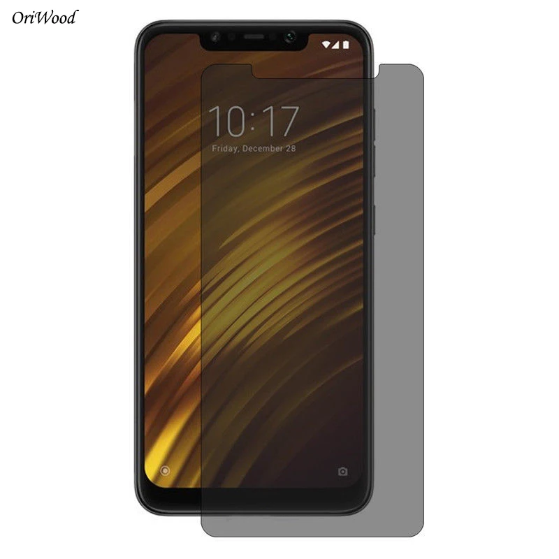

OriWood 2.5D Anti Spy Tempered Glass For Xiaomi Pocophone f1 Poco f1 Protect Secret Privacy Screen Protector For Pocophone f1