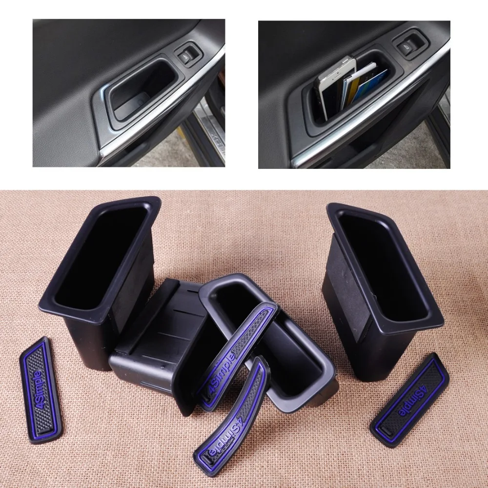 

CITALL 4 pcs New Front+ Rear Door Container Armrest Storage Box Set For VOLVO XC60 2008 2009 2010 2011 2012 2013 2014 2015