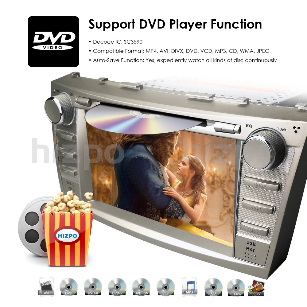 Sale Android8.0/8Core 4Core/Android7.1/8.1 Car DVD Player For Toyota Camry 2008-2011 GPS Navi SD/USB Touch Screen Radio mp3 Bluetooth 62