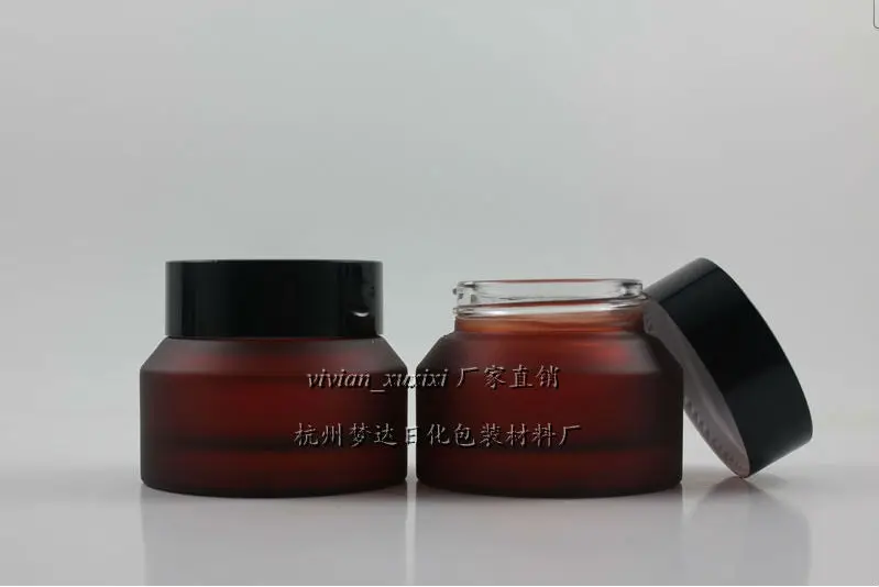 

50pieces wholesale High quality 30g glass rose red cream jar, glass empty 1ounce cosmetic jar, 1oz glass jar or cream container