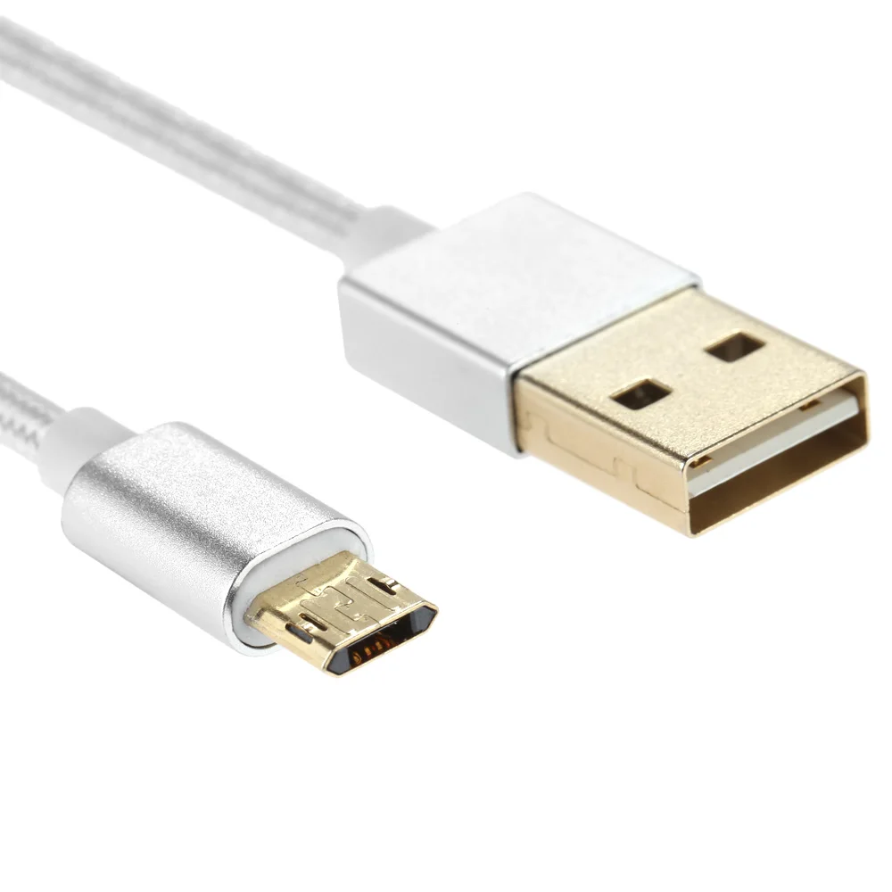 

USB 2.0 to Double-side 5 Pin Micro USB Cable Fast Charging USB Data Cable Nylon Braid for Samsung HTC Xiaomi Huawei Tablet