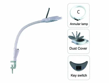 

Elitzia ETH3006C Led Cold Light Magnifying Annul Lamp 5 Times Magnification Clamp Type For Facial Care Tattoo Or Reading