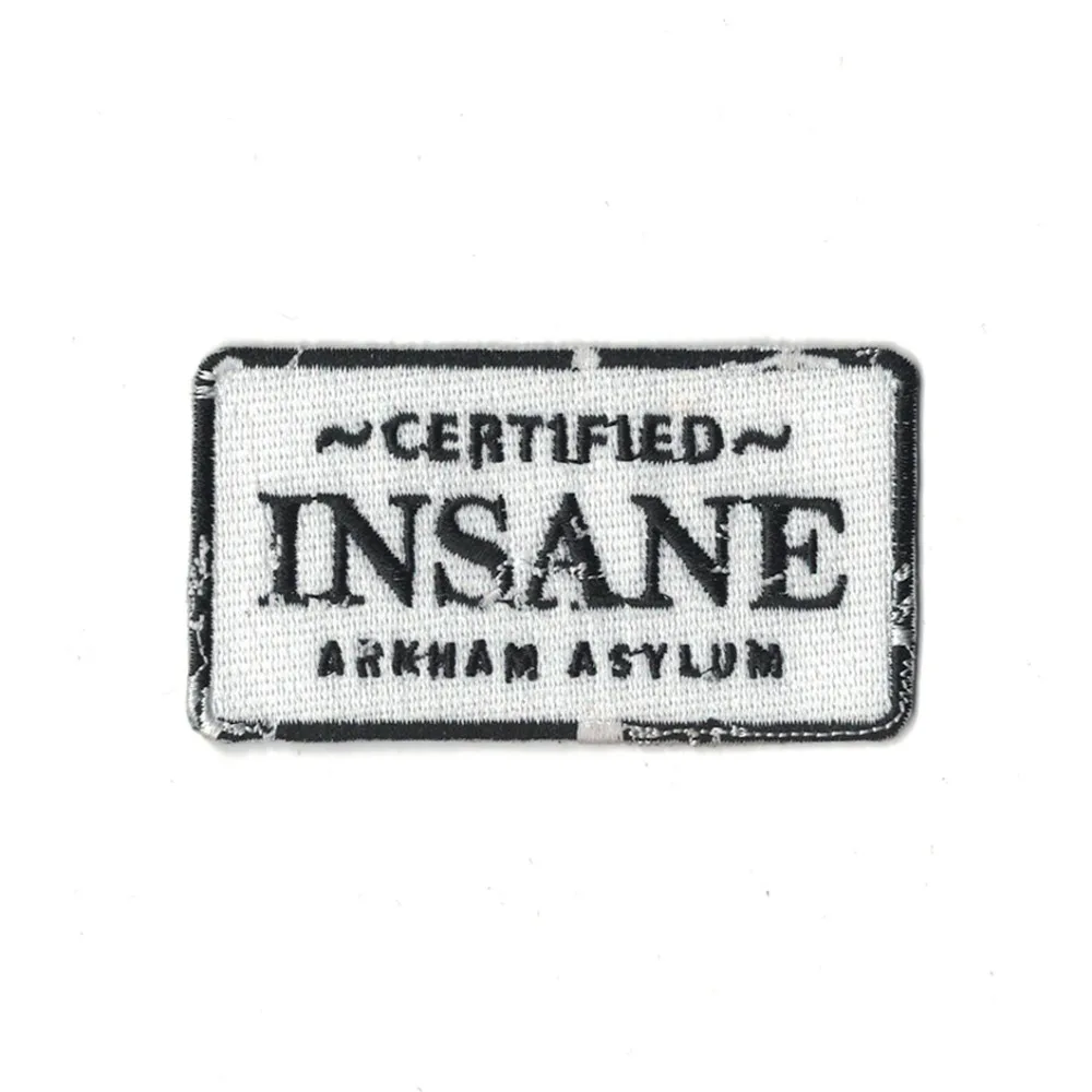 

Certified insane arkham asylum batman the joker full of embroidery badge iron on patch Suitable for all kinds of clothes