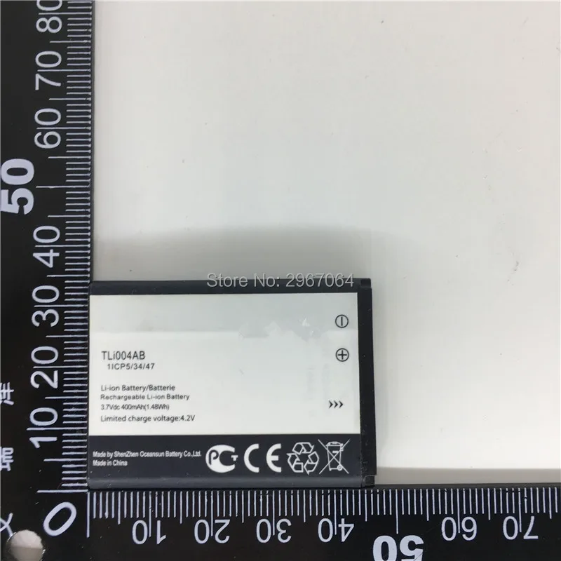 

For ALCATEL onetouch TLi004AB battery 400mAh Mobile phone battery Long standby time Test normal use before shipment