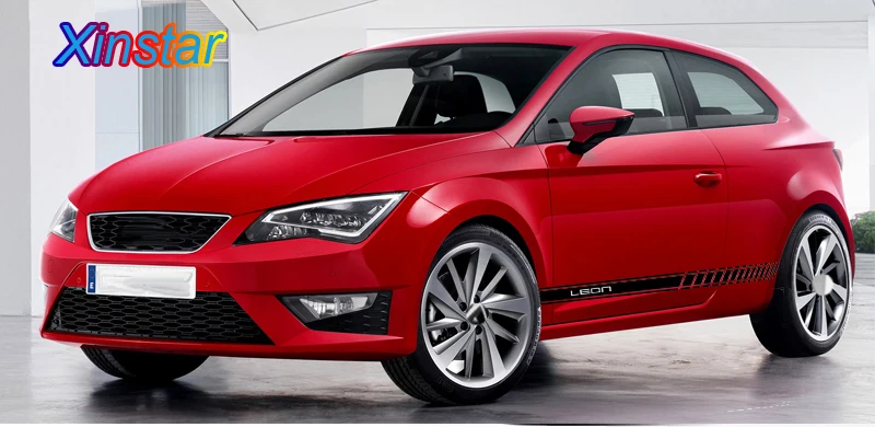 2 шт./лот автомобильные боковые наклейки для Seat leon ST аксессуары|Наклейки на