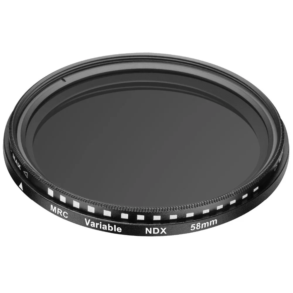 Neewer 58MM Ultra Slim ND2 ND400 Fader Adjustable Lens Filter for Canon