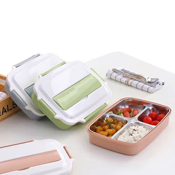 

Portable Student lunch box 304 Stainless Steel Thermos Thermal Lunch Box For Kids Adult Bento Boxs Leakproof Food Container