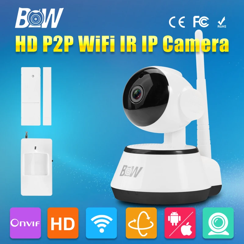 BW IP font b Camera b font WiFi HD 720P P2P 3 6mm Endoscope Monitor IR
