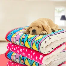 Одеяло для собак, кошек, щенков, домашних животных, подушка, кровать, мягкий коралловый флис, зимний теплый коврик для сна