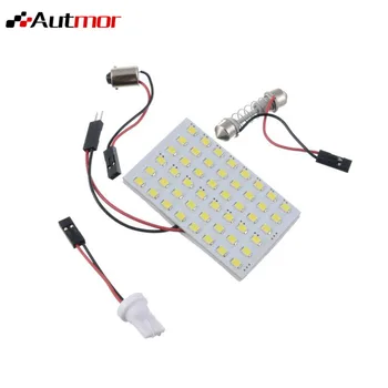 

AUTMOR 48 LED Car Dome Light 1210/3528 48SMD Car Reading Light T10 BA Auto Accessories