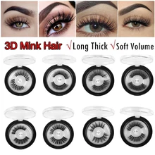 1 пара безжалостных 3D норковых волос натуральные длинные накладные ресницы Объемные Висячие ресницы ручной работы глаза макияж инструменты для наращивания 12 стилей