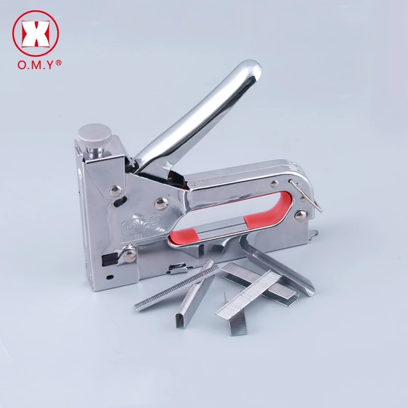 

O.M.Y 1Pcs 3-in-1Manual Nail Gun Staple Gun Furniture Stapler For Wood Door Upholstery Framing Rivet Gun Kit Nailers Rivet Tool