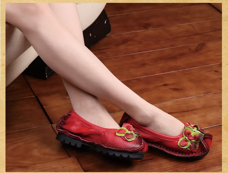 Оригинальная осенняя женская обувь из натуральной кожи ручного пошива мокасины из воловьей кожи обувь из натуральной кожи женская обувь в народном стиле на плоской подошве для мам sapato