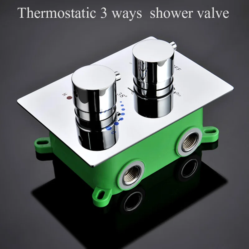 

Quality Bathroom Shower Mixer Thermostatic 3 Functions Shower Valve/ embedded box