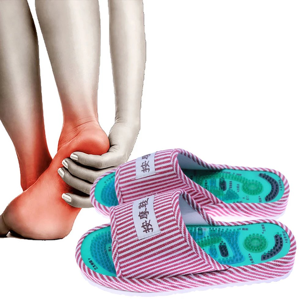 1pair Soft Foot Acupressure Points Massage Slipper Acupuncture Relax Shiatsu Massage Shoes Promote Blood Circulation