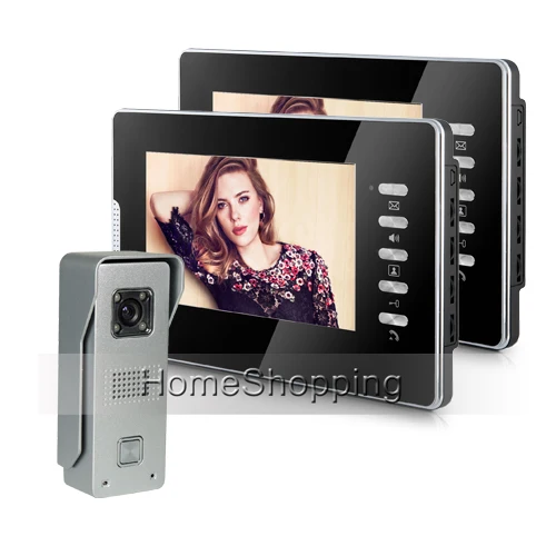 

FREE SHIPPING NEW Wired 7" Color HD Video Intercom Door Phone System 2 Monitor 1 Night Vision Doorbell Camera In Stock Wholesale