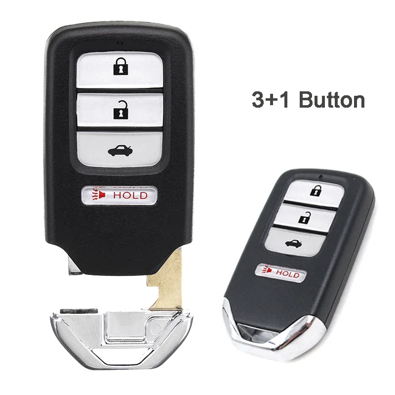 KEYECU 10x для Honda Civic C-RV Accord Замена 2/3/3+ 1/4 кнопки смарт-пульт дистанционного управления автомобильный ключ чехол для ключей со вставкой лезвие