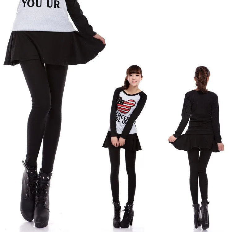 2015 новая юбка леггинсы для женщин модная плиссированная юбка узкие брюки-карандаш однотонные Легинсы повседневная одежда черный серый KZ-007