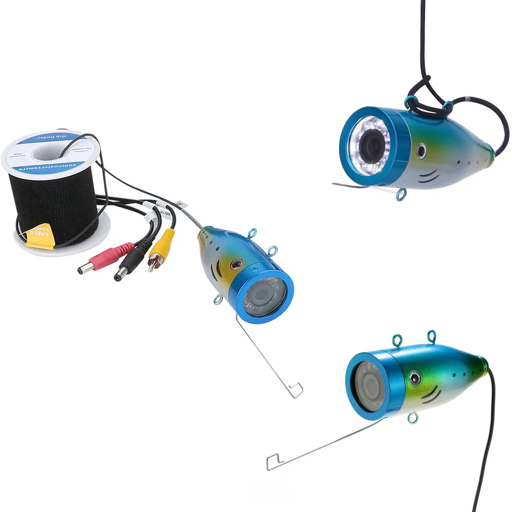 20 м " дюймовый 1000tvl комплект для подводной рыбалки, видеокамера, 12 шт. светодиодный светильник белого цвета, видео эхолот, камера для подводной рыбалки