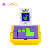 Enjoybay строительные блоки игрушки многоцветная пластиковая танграмма DIY модель разнообразие классических красочных магических кубиков обучающая игрушка