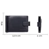 CONTACT'S Fashion Genuine Leather Money Clips High Quality Cow Leather Men Wallets Hasp Mini Purses vintage Men Wallet Card Hold 3