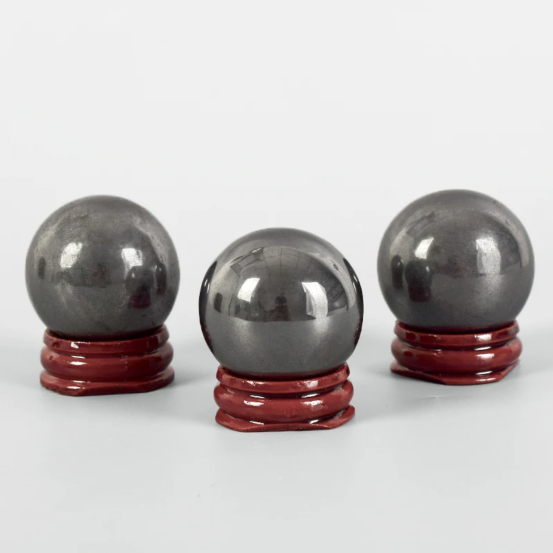 Kaufen Palm Kugel 40mm Natürliche hämatit Kugel Hand Massage Kristallkugeln Wohnkultur Natursteine und Mineral healing statue