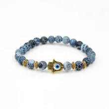 Натуральный камень выветривания Фатима ручной транспортировки бусины браслет ручной струны