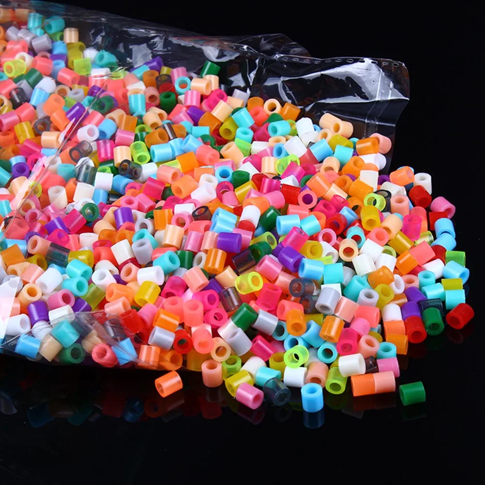 

New 1000pcs 5mm/2.6mm EVA Hama Perler Beads Toy Kids Fun Craft DIY Handmaking Fuse Bead Multicolor Intelligence Educational Toys