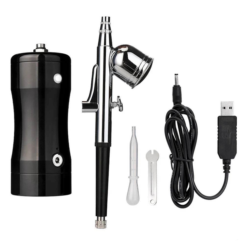 

Spray Gun Air Brush Compressor Beauty Special HVLP Compressor Black Suit Airbrush 0.3mm Needle Art Kit Tool