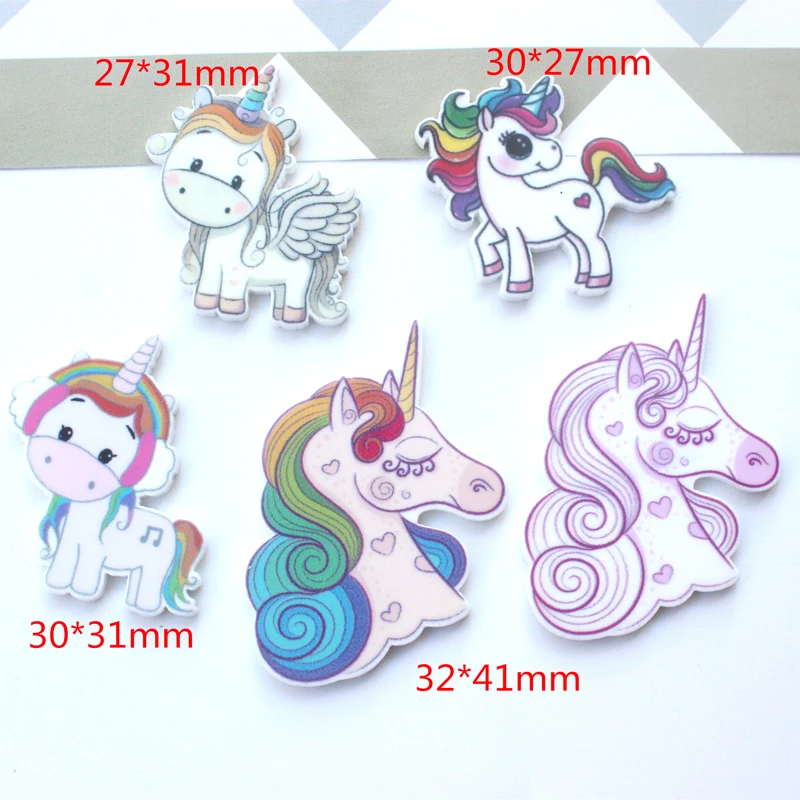 50pcs/Lot New Mixed Horse Resin Planar Flatback Cabochon Flat Back Hair Bows Handmade Materials Home Decor | Дом и сад