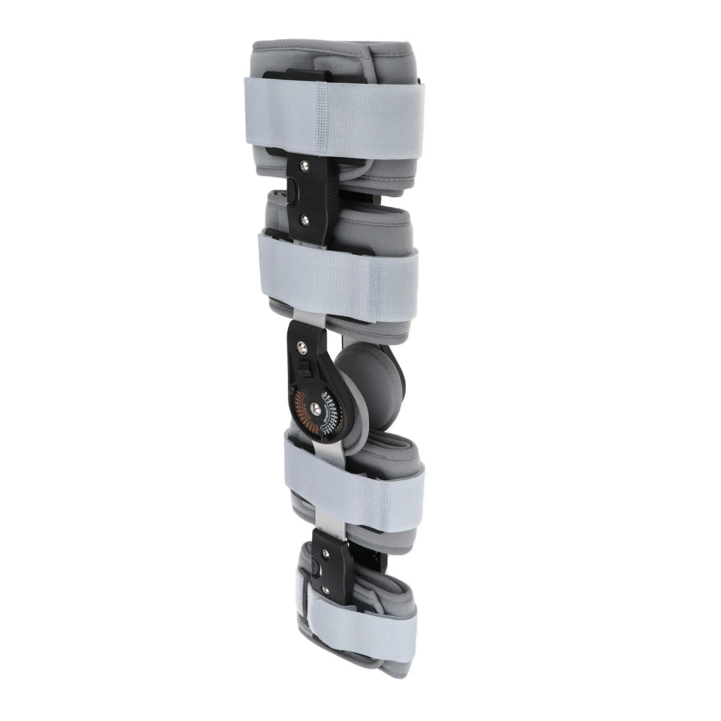 Hinged Knee Support with Adjustable Strapping Stabilizer Pad Orthosis Splint Wrap Orthopedic Guard Protector