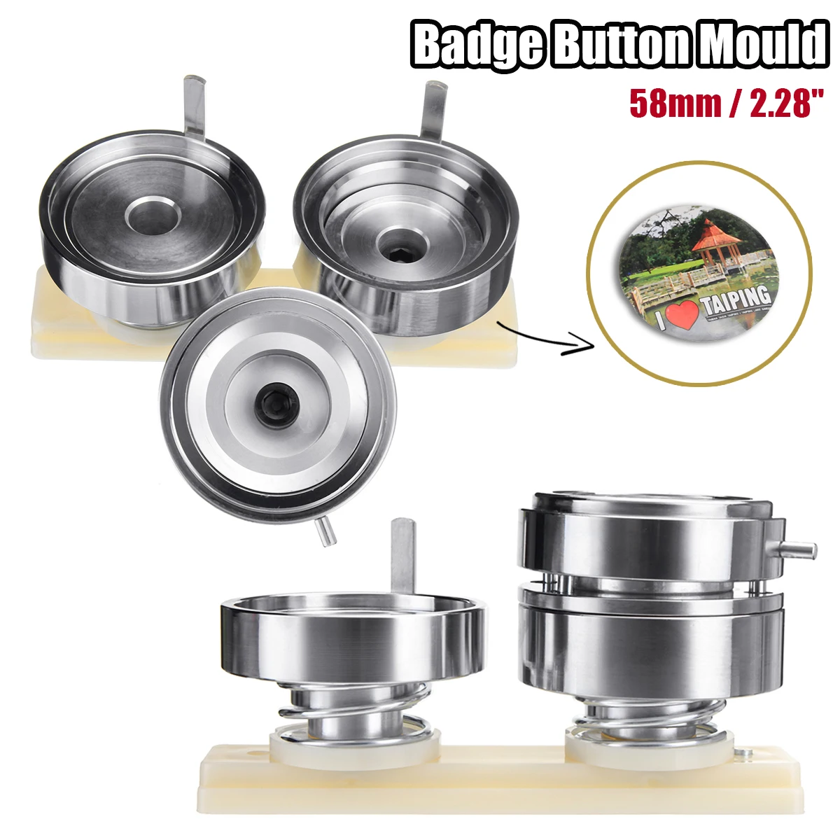 

58mm 2.28'' Badge Pin Making Mould Button Maker Punch Press Machine Metal DIY