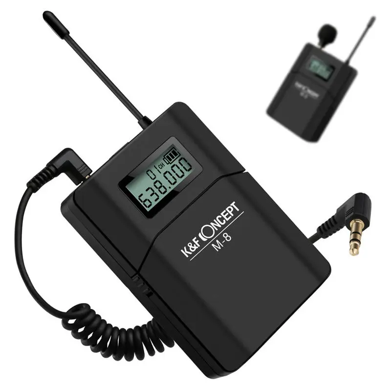 

K&F CONCEPT Wireless Microphone,Uhf Lavalier Lapel M-8 Unidirectional Lavalier Microphone For Canon Eos Digital Rebel T6S, T6I