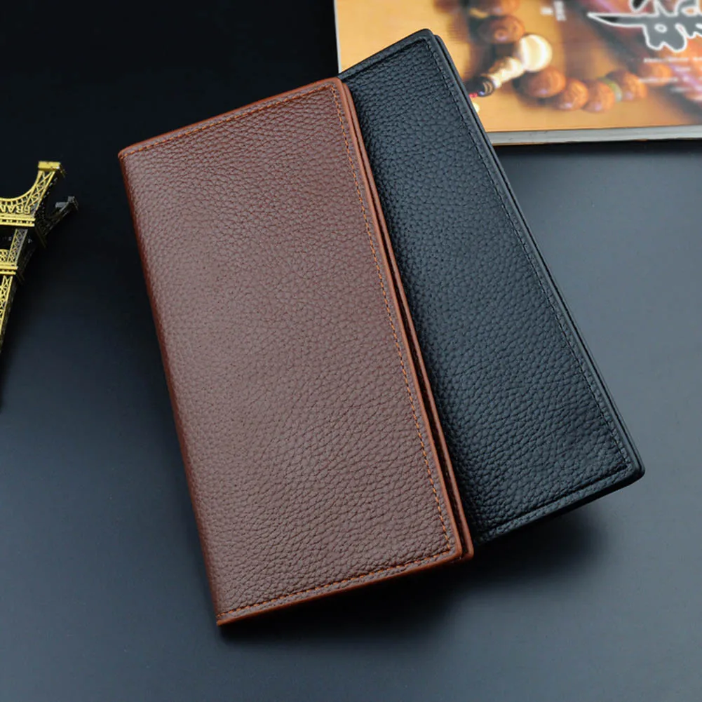 

Men Long Wallets Purse PU Thin Fashion Durable For Credit ID Card Coin Money FA$3