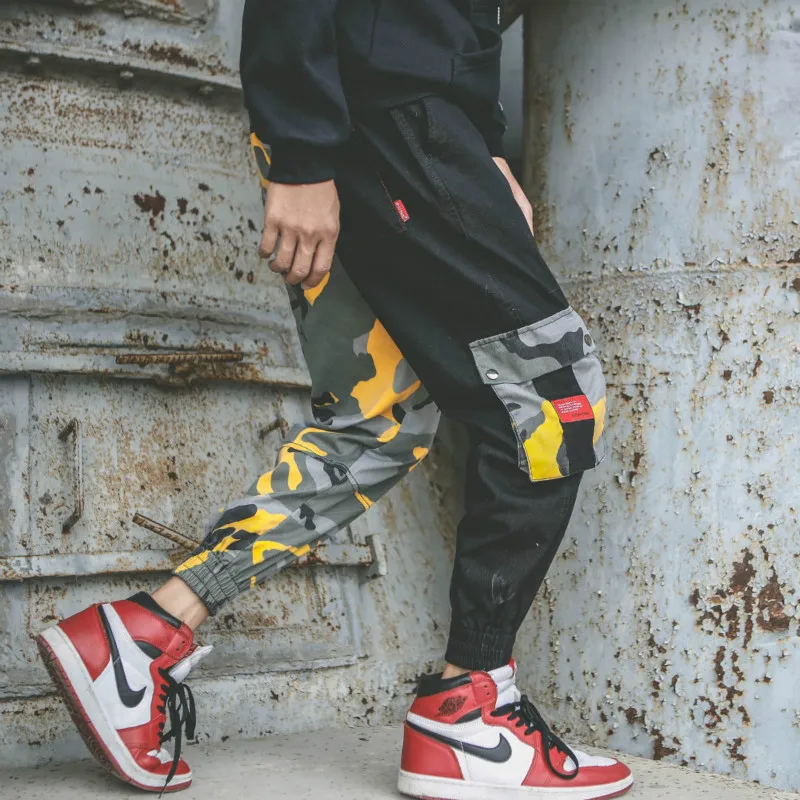 ZK Camo Cargo Mens Pants Muti Pockets Trouser Hip Hop