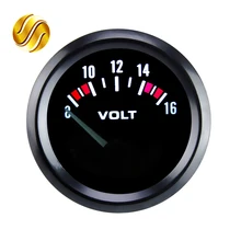Voltmètre de voiture Dragon Gauge, 2 pouces 52mm, 12V, Instrument automatique, 8 ~ 16V, lunette noire