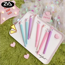 4pcs lot 0 5mm Cartoon unicorn gel pen students Promotional Gift Stationery School Office Supply Kawai
