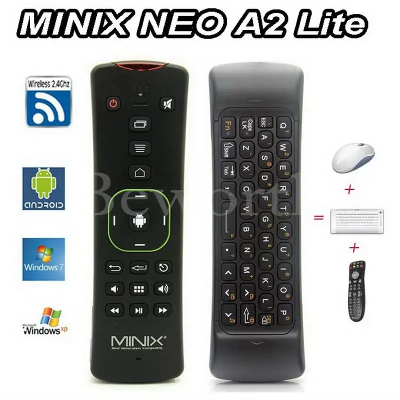 MINIX NEO A2 Lite 2,4 ГГц Беспроводной Gaming Keyboard Fly Air Мышь 6-осевой гироскоп интеллектуальный пульт дистанционного управления Управление для X92 Android ТВ коробка ПК