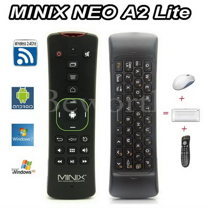 MINIX NEO A2 Lite 2,4 GHz Wireless Keyboard Gaming Air Mäuse 6 achsen Gyroskop Intelligente Fernbedienung für X92 Android TV Box PC Online