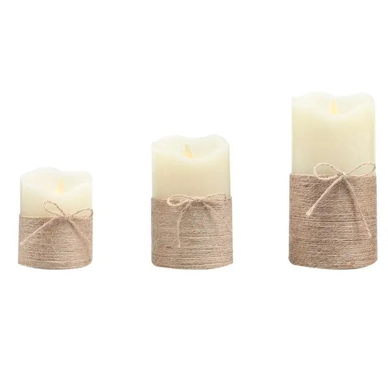 

3pcs/set Flameless LED Swing Electric Flickering Tea Light Candle Wedding Christmas Home Decor