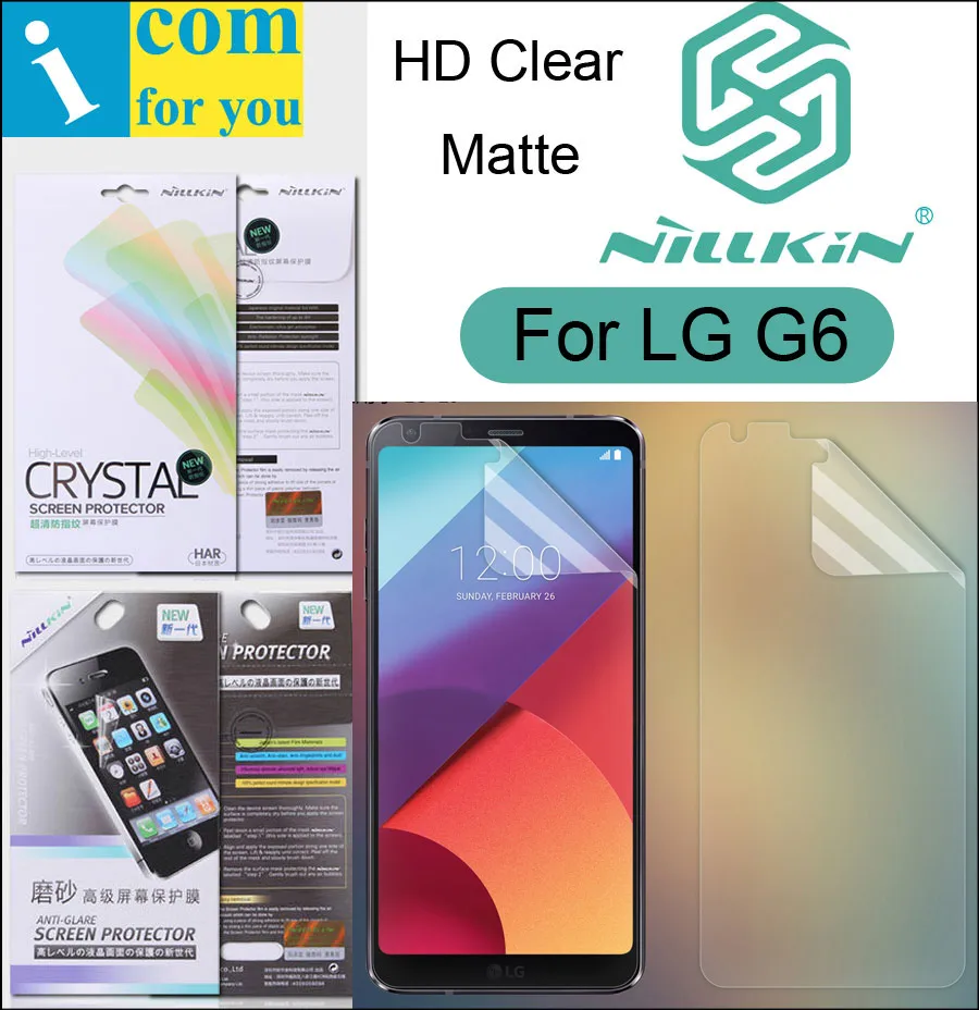 Nillkin матовая HD прозрачная защитная пленка для LG G6 мягкий прозрачный кристалл |