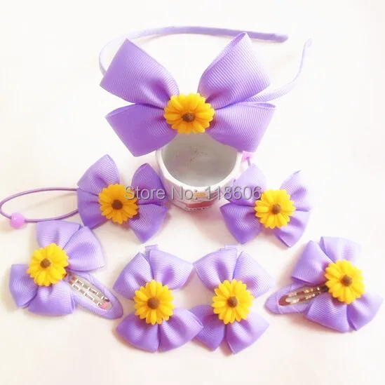 sunflower hairclip and headband1.jpg