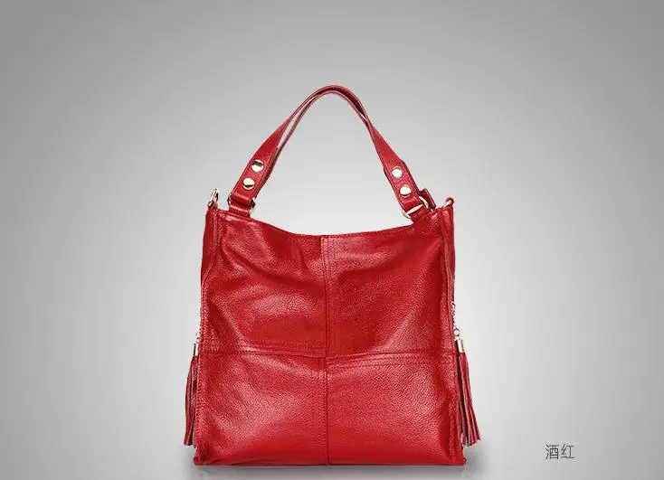 

2016 Guaranteed Soft Cowhide Real Leather Women Shoulder Bags Solid Color Women Handbag Simple Style Genuine Leather Handbags