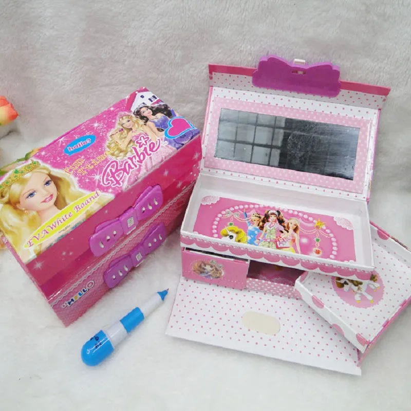 kagit karikatur kilit karikatur okul malzemeleri kirtasiye barbie islevli uc basit kalem kutusu