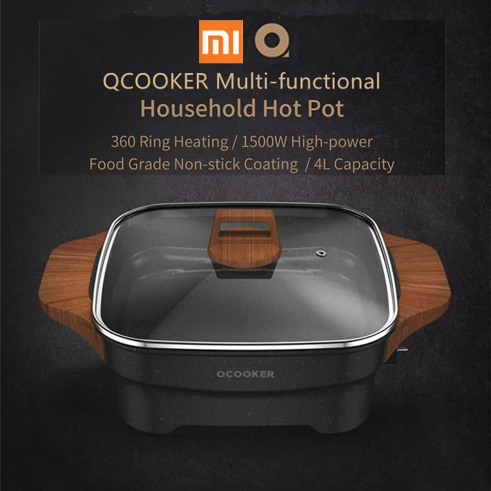 1 Mijia QCOOKER 4L многофункциональный бытовой электрический горячий горшок пищевой антипригарное покрытие контроль температуры сплав горшок