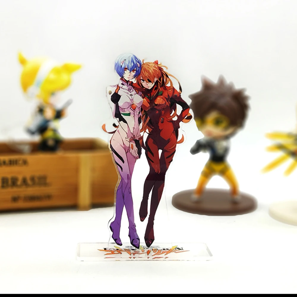 

Love Thank You Evangelion Ayanami Rei Asuka acrylic stand figure model double-side plate holder cake topper anime waifu